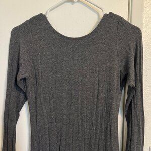 Naked Wardrobe The Classic Open Back Dress Gray